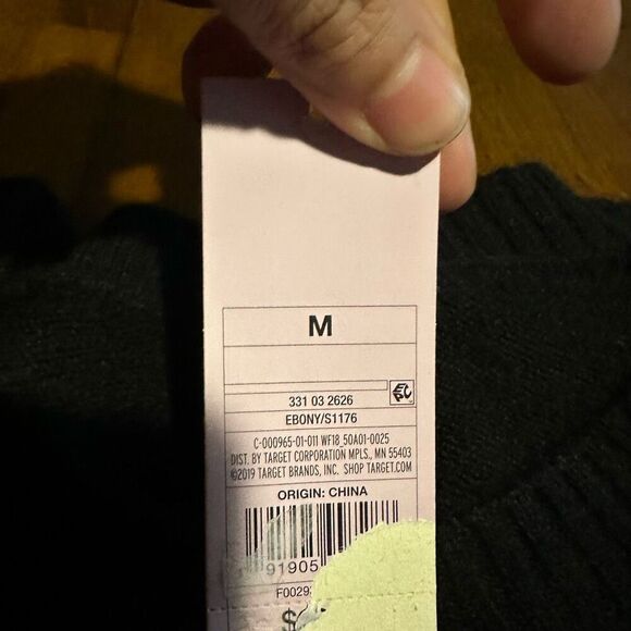 New Wild Fable Junior Women’s Black Puff Sleeve Cropped Stretch Black Sweater M - Picture 6 of 11